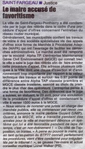Condamnation Mairie - La République 25 mai 2015