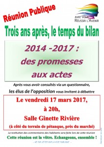 Réunion Publique - Trois ans après, le temps du bilan @ Salle Ginette Rivière | Saint-Fargeau-Ponthierry | Île-de-France | France